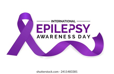 Vector illustration on the theme of International Epilepsy Day.  It ,s understanding and awareness of epilepsy. Banner, poster, card, background design.