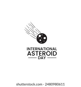 Vector illustration on the theme of International Asteroid Day observed each year on June 30th.