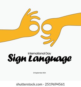 Vector illustration on the theme of International Day of Sign Languages observed each year in September.