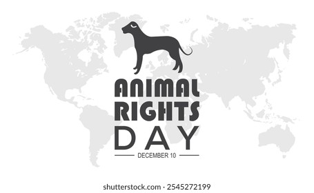 Vector illustration on the theme of international animal rights day observed each year during December. observed each year during December banner, Holiday,