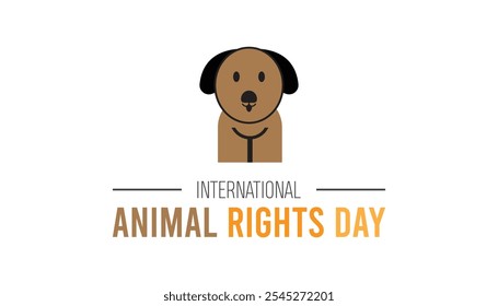 Vector illustration on the theme of international animal rights day observed each year during December. observed each year during December banner, Holiday,
