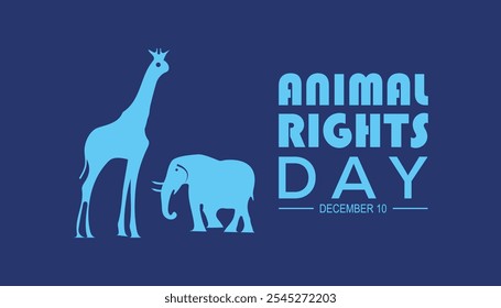 Vector illustration on the theme of international animal rights day observed each year during December. observed each year during December banner, Holiday,