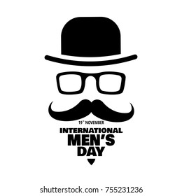 Vector illustration on the theme International Men's Day. For a poster or banner and greeting card.
