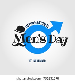 Vector illustration on the theme International Men's Day. For a poster or banner and greeting card.
