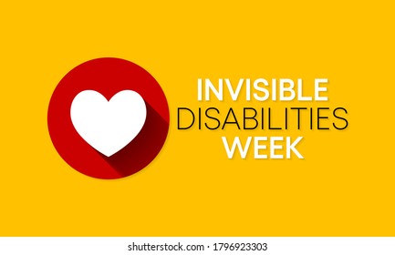 Vector Illustration On The Theme Of Invisible Disabilities Week Observed Each Year During October.