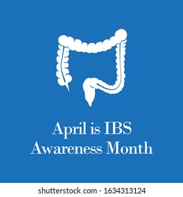 Vector Illustration on the theme of Irritable bowl syndrome (IBS) awareness month on April.