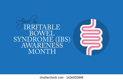 Vector Illustration on the theme of Irritable bowl syndrome (IBS) awareness month on April.