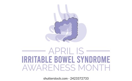 Vektorgrafik zum Thema Irritable Bowel Syndrome Awareness Month beobachtet jedes Jahr während April Banner, Holiday, Poster, Karte und Hintergrund Design.