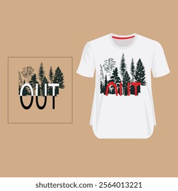 Vector illustration on the theme in Jungle. Typography, t-shirt graphics, print, poster, banner, flyer, postcard