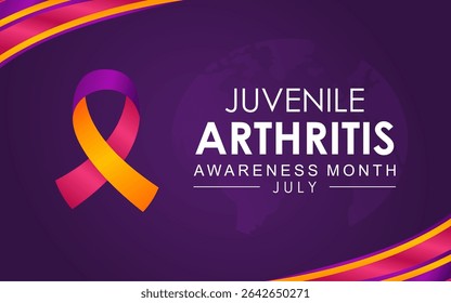Vector illustration on the theme of Juvenile Arthritis awareness months observed each year during July. Best for banners, posters and social media.