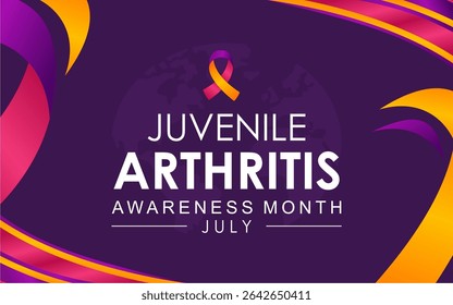 Vector illustration on the theme of Juvenile Arthritis awareness months observed each year during July. Best for banners, posters and social media.