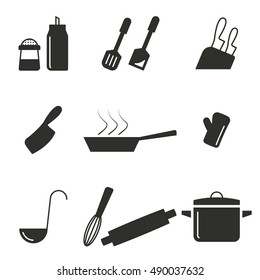 Vector illustration on the theme kitchen, cooking