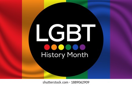 Vector illustration on the theme of LGBTQ History month observed each year during February.