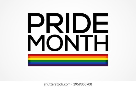 Vector illustration on the theme of LGBTQ pride month observed each year in June.
