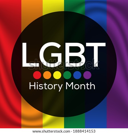 Vector illustration on the theme of LGBTQ History month observed each year during February.