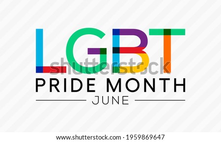 Vector illustration on the theme of LGBTQ pride month observed each year in June.