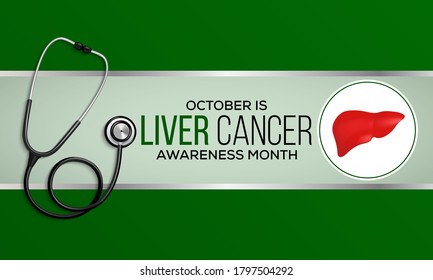 Vector illustration on the theme of Liver Cancer awareness month observed each year during October.