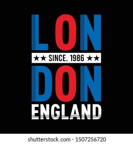 Vector illustration on the theme of London, England. Vintage design. Grunge background. Grunge background. Typography, t-shirt graphics, poster, print, banner, flyer, postcard