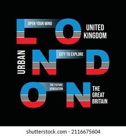 Vector illustration on the theme of London, England. Vintage design. cracked background. Number sport typography, t-shirt graphics, print, poster, banner, flyer, postcard