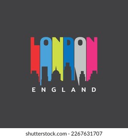 Vector illustration on the theme of London. Typography, t-shirt graphics, poster, print, banner, flyer, postcard