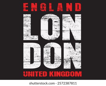 Vector illustration on the theme of London, Vintage design. Grunge Typography England.  Number sport typography, t-shirt graphics, print, poster, banner,.eps8