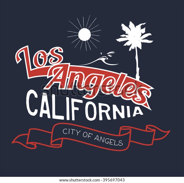 Vector Illustration On Theme Los Angeles Stock Vector (Royalty Free ...