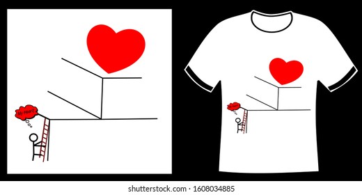 Vector illustration on the theme of love. print design