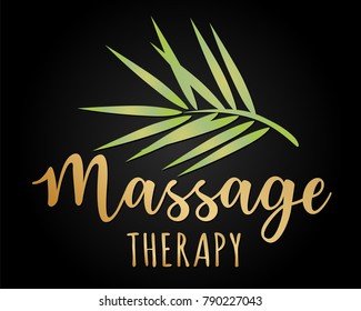 Vector illustration on the theme of massage therapy, self-care, spa salons, relaxation. Can be used for business cards, flyers, beauty salons.