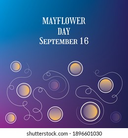 Vector illustration on the theme of Mayflower Day