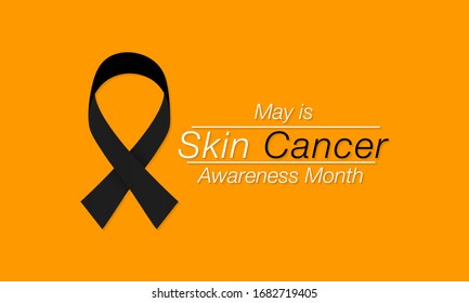 Ilustración vectorial sobre el tema del melanoma y la detección, prevención y sensibilización del cáncer de piel en el mes de mayo.