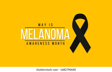 Vector illustration on the theme of Melanoma and skin cancer detection, prevention and awareness month of May.