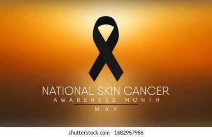 Vector illustration on the theme of Melanoma and skin cancer detection, prevention and awareness month of May.