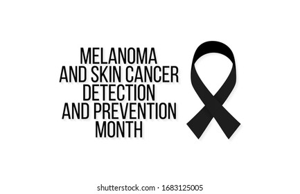 Vector illustration on the theme of Melanoma and skin cancer detection, prevention and awareness month of May.