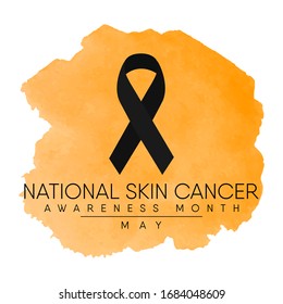 Vector Illustration On The Theme Of Melanoma And Skin Cancer Detection, Prevention And Awareness Month Of May.