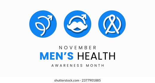 Vector illustration on the theme of Men's health awareness month (November) observed each year during November.