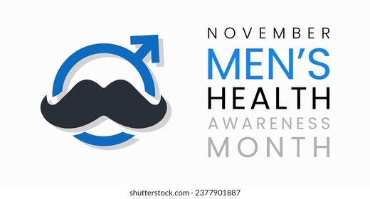 Vector illustration on the theme of Men's health awareness month (November) observed each year during November.