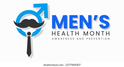 Vector illustration on the theme of Men's health awareness month (November) observed each year during November.