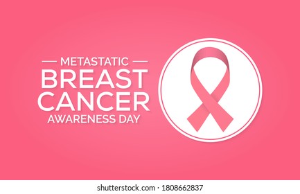 Vector Illustration On The Theme Of Metastatic Breast Cancer Awareness Day Observed Each Year On October 13th.