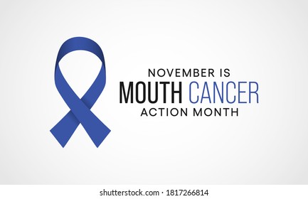 Vector Illustration On The Theme Of Mouth Cancer Action Month Observed Each Year During November.