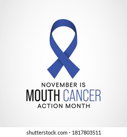 Vector Illustration On The Theme Of Mouth Cancer Action Month Observed Each Year During November.