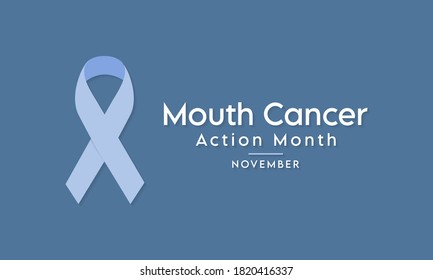 Vector Illustration On The Theme Of Mouth Cancer Action Month Observed Each Year During November.