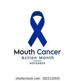 Vector Illustration On The Theme Of Mouth Cancer Action Month Observed Each Year During November.