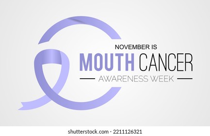 Vector illustration on the theme of Mouth Cancer awareness week observed each year during November banner, Holiday, poster, card and background design.