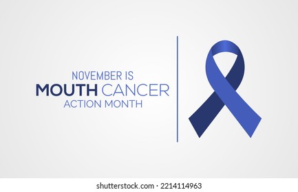 Vector illustration on the theme of  Mouth Cancer action month observed each year during November banner, Holiday, poster, card and background design.