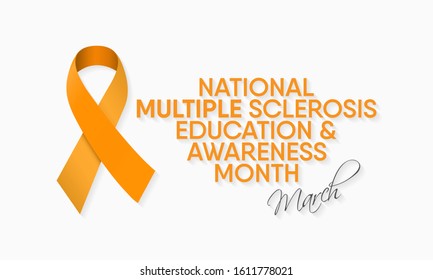 Vector illustration on the theme of Multiple Sclerosis Awareness month of March.