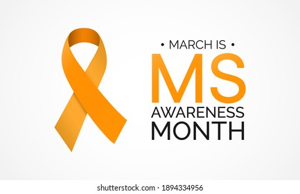 Vector illustration on the theme of Multiple Sclerosis awareness month observed each year during March. it is a condition that can affect the brain and spinal cord.