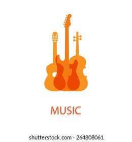 Ilustración vectorial sobre el tema de la música
