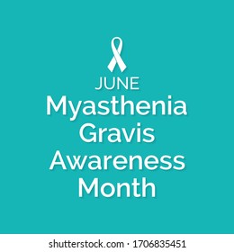 Vektorillustration Illustration zum Thema Myasthenia Gravis Bewusstseinsmonat beobachtet jedes Jahr im Juni.
