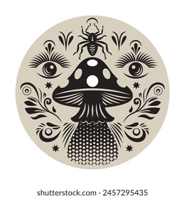 Vector illustration on the theme of mythology, mystic and esoteric. 