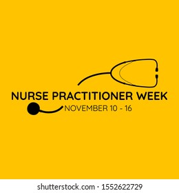 Vector Illustration On The Theme Of National Nurse Practitioner Week On November 10 To 16th.